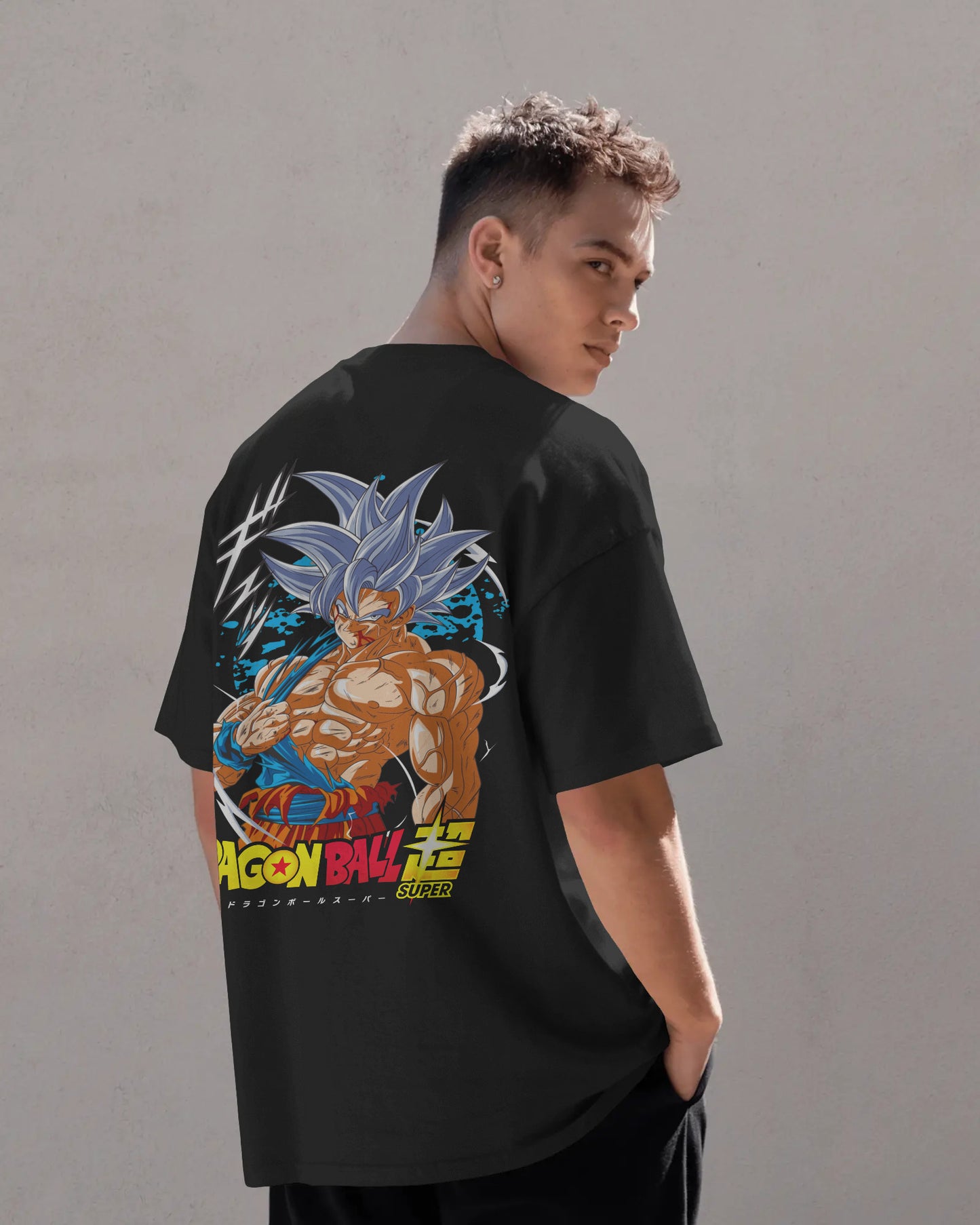 DRAGON BALLS OVERSIZED BLACK T SHIRT