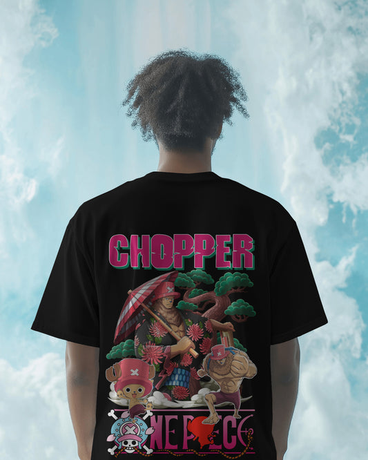 CHOPPER ONE PIECE OVERSIZED BLACK T SHIRT