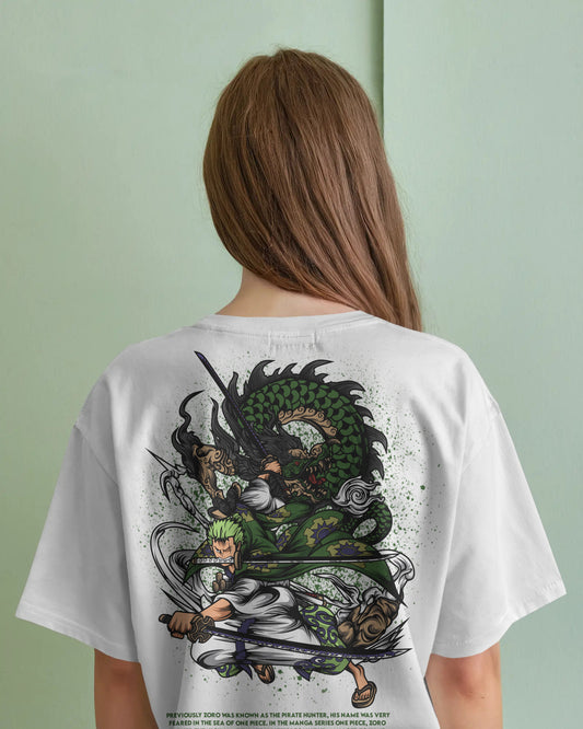 ONE PIECE ZORO BLACK OVERSIZED T SHIRT