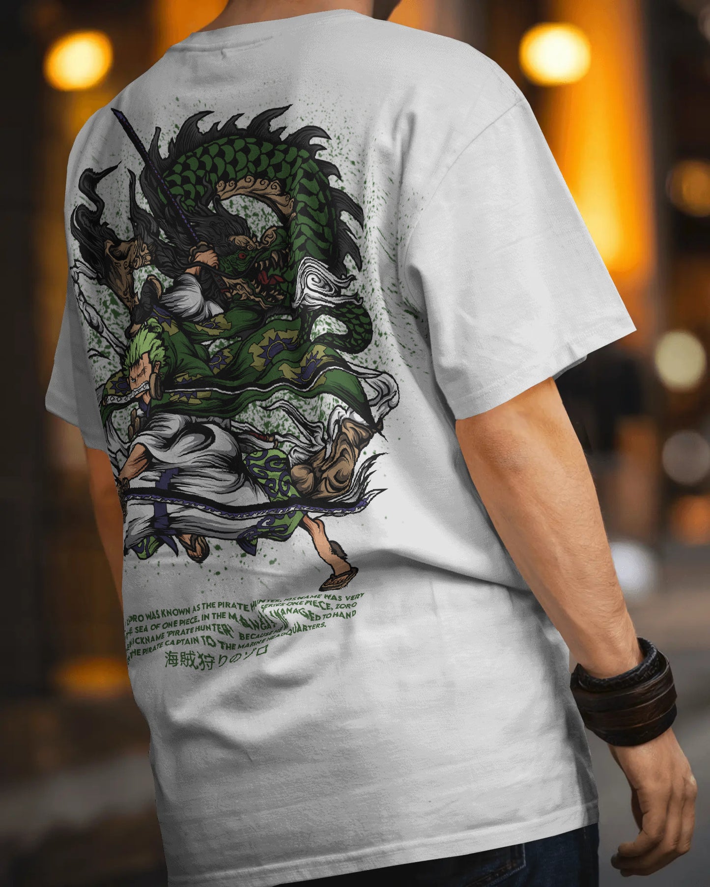 ONE PIECE ZORO BLACK OVERSIZED T SHIRT