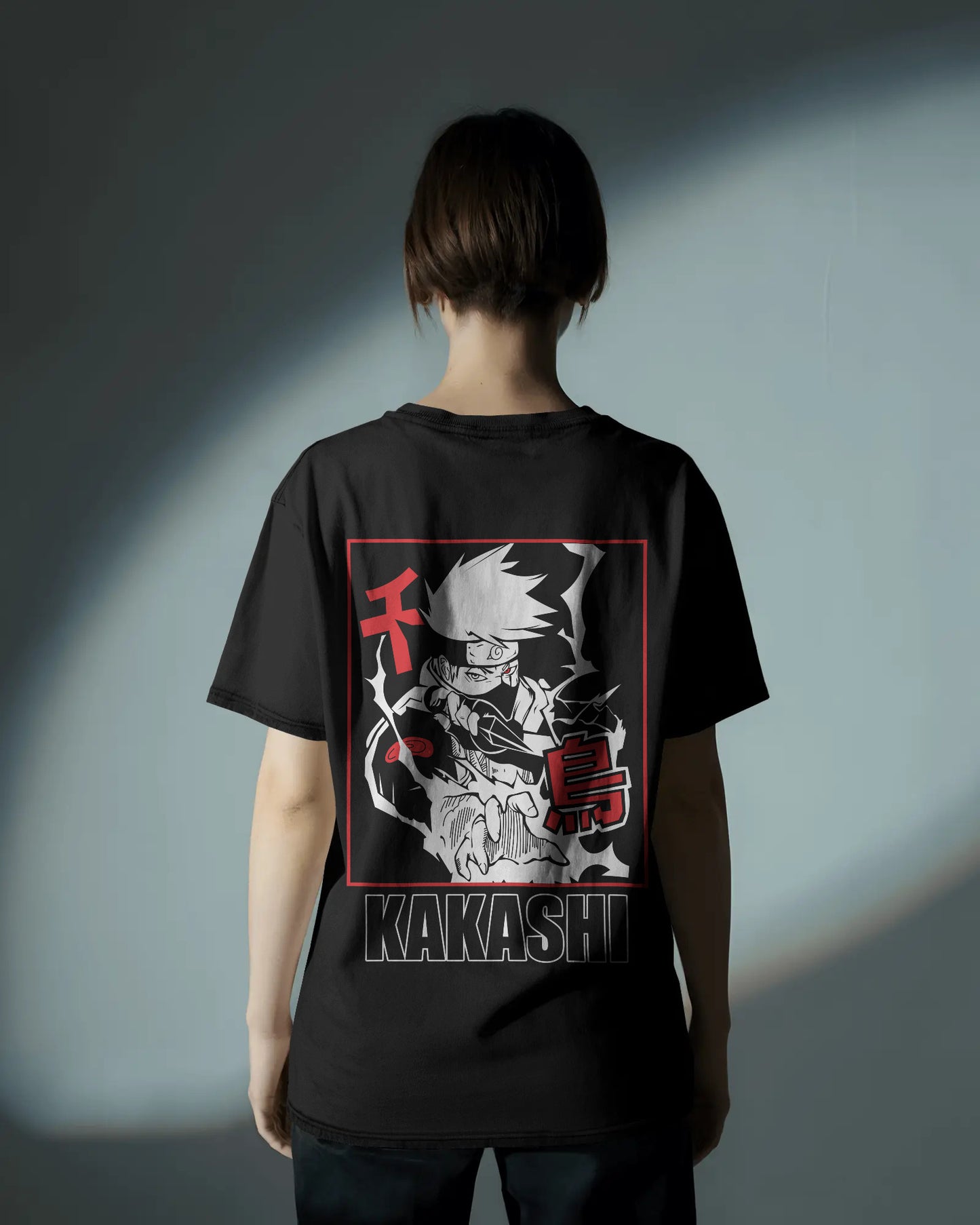 NARUTO BLACK OVERSIZED T SHIRT