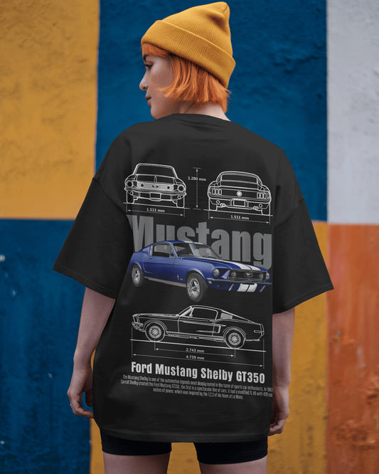 SHELBY GT350 BLACK OVER SIZED T SHIRT