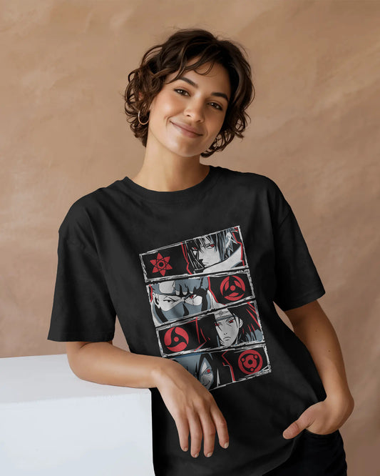 NARUTO BLACK OVERSIZED T SHIRT