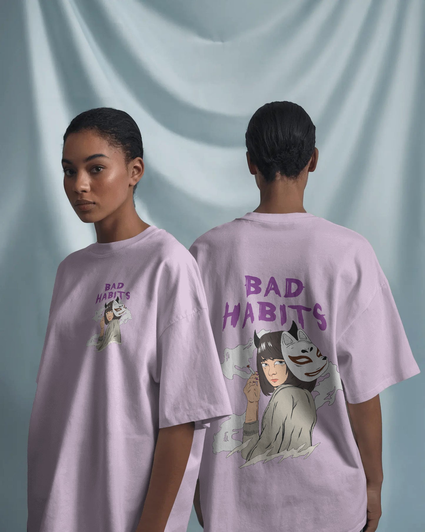 BAD HABITS MULTY COLOR OVERSIZED T SHIRT