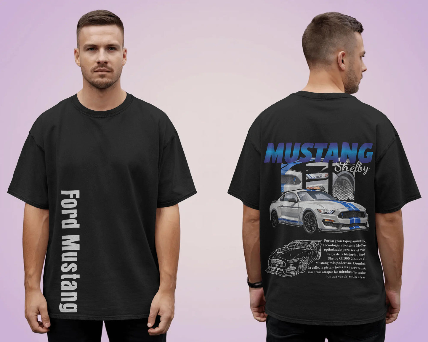 MUSTANG SHELBY BLACK OVERSIZED T SHIRT