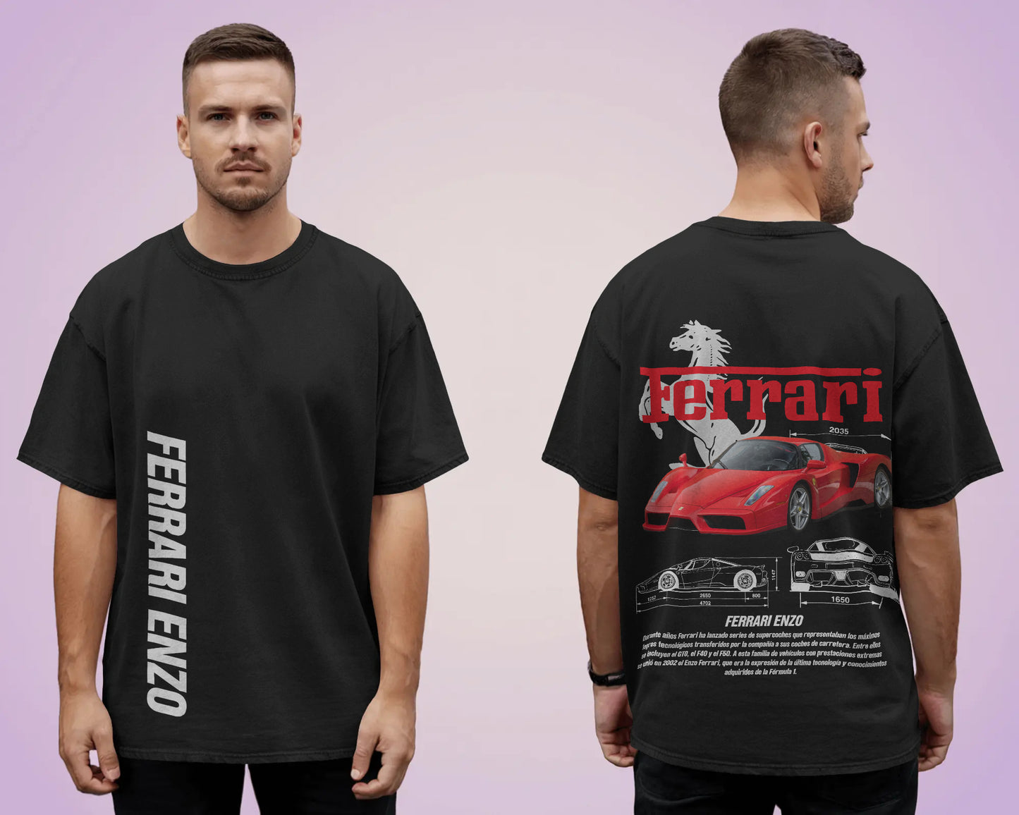 FERRARI BLACK OVERSIZED T SHIRT