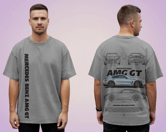 BENZ AMG GT GREY COLOUR OVERSIZED T SHIRT