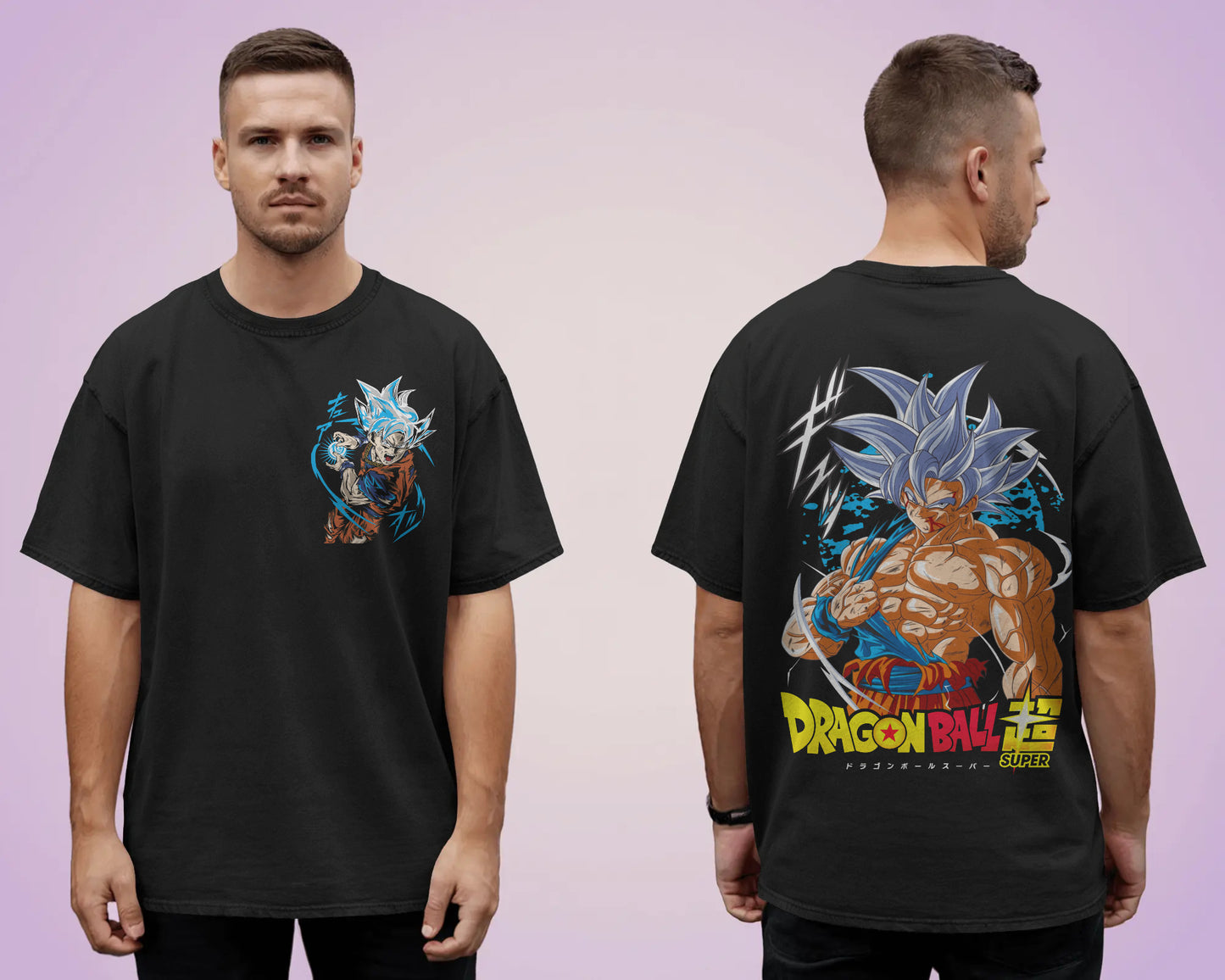DRAGON BALLS OVERSIZED BLACK T SHIRT