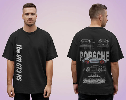 911 GT3 RS BLACK OVERSIZED T SHIRT