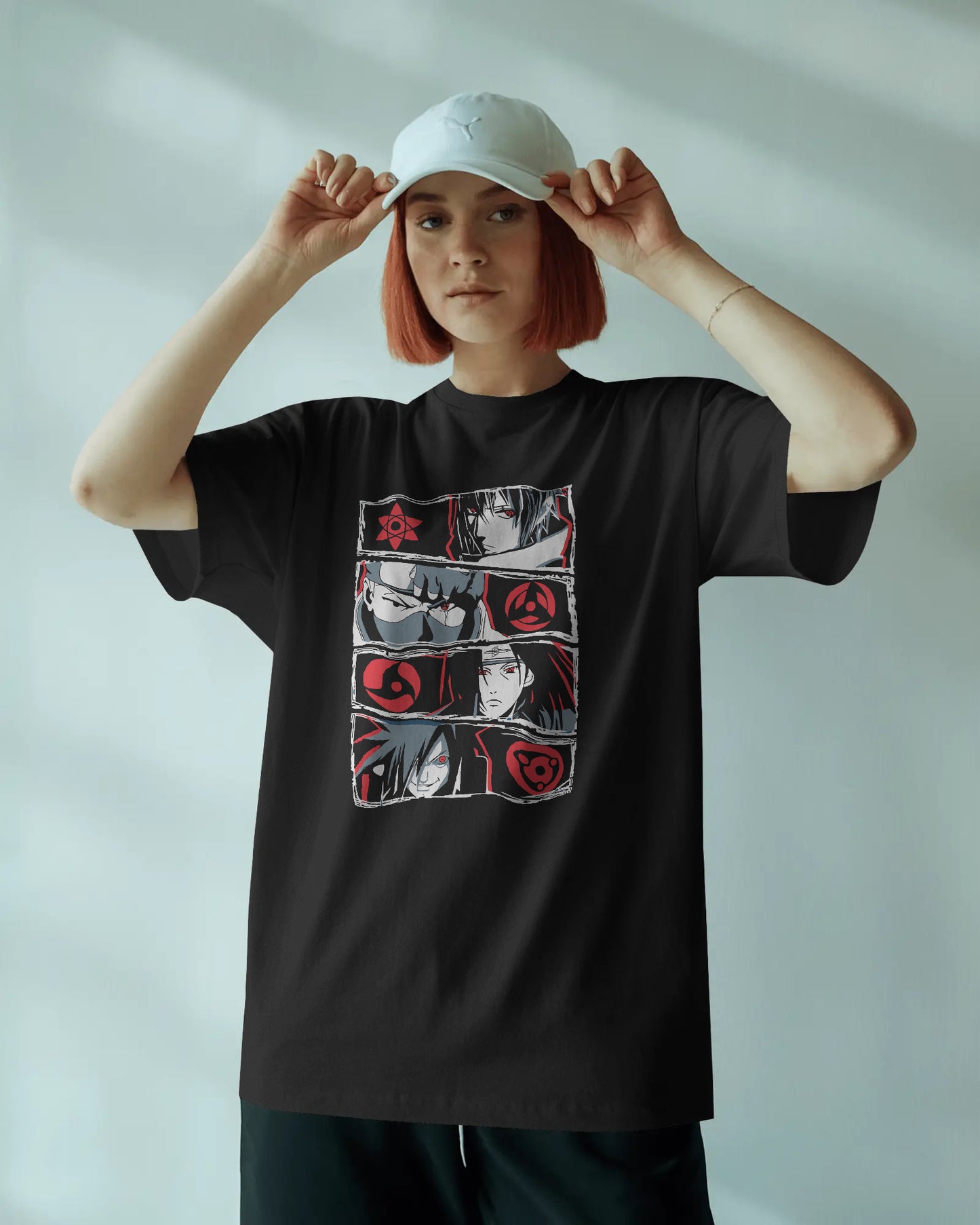 NARUTO BLACK OVERSIZED T SHIRT