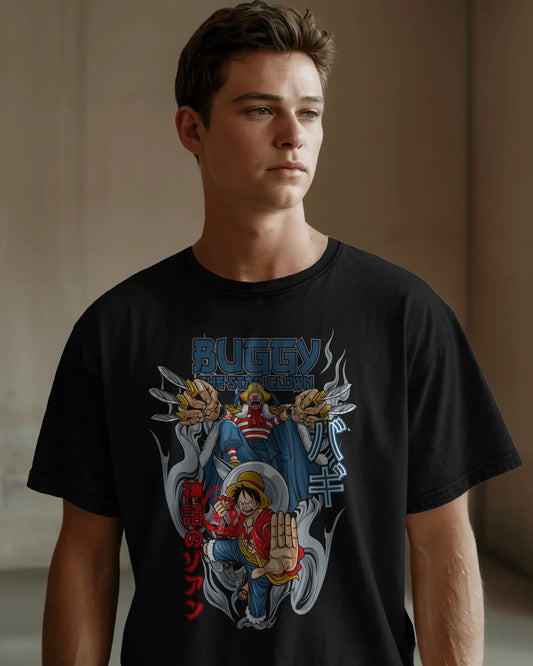 ONE PIECE BUGGY BLACK OVERSIZED T SHIRT