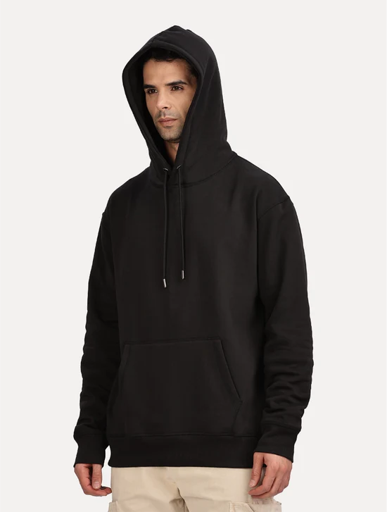 BLACK OVERSIZED ZEN HOODIE