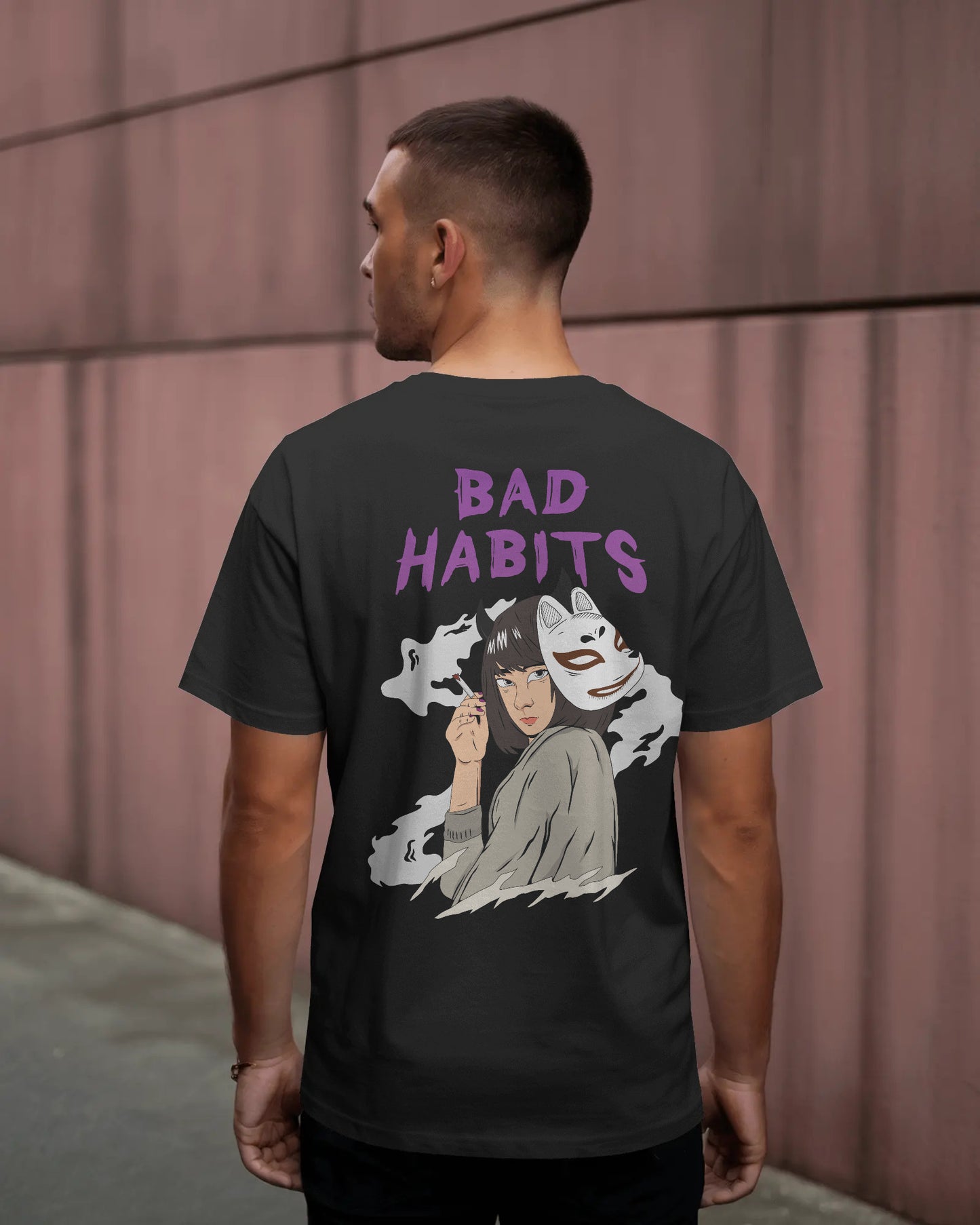 BAD HABITS MULTY COLOR OVERSIZED T SHIRT