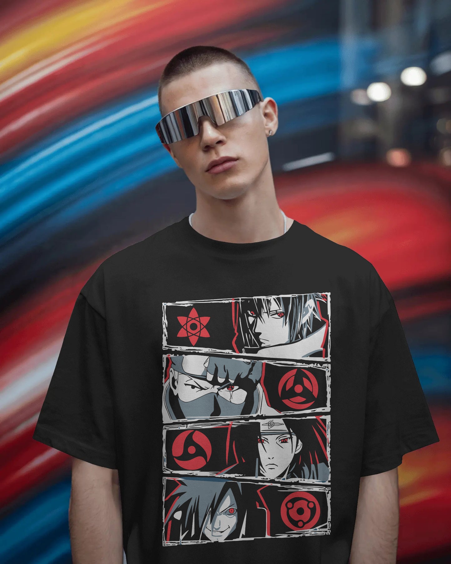 NARUTO BLACK OVERSIZED T SHIRT