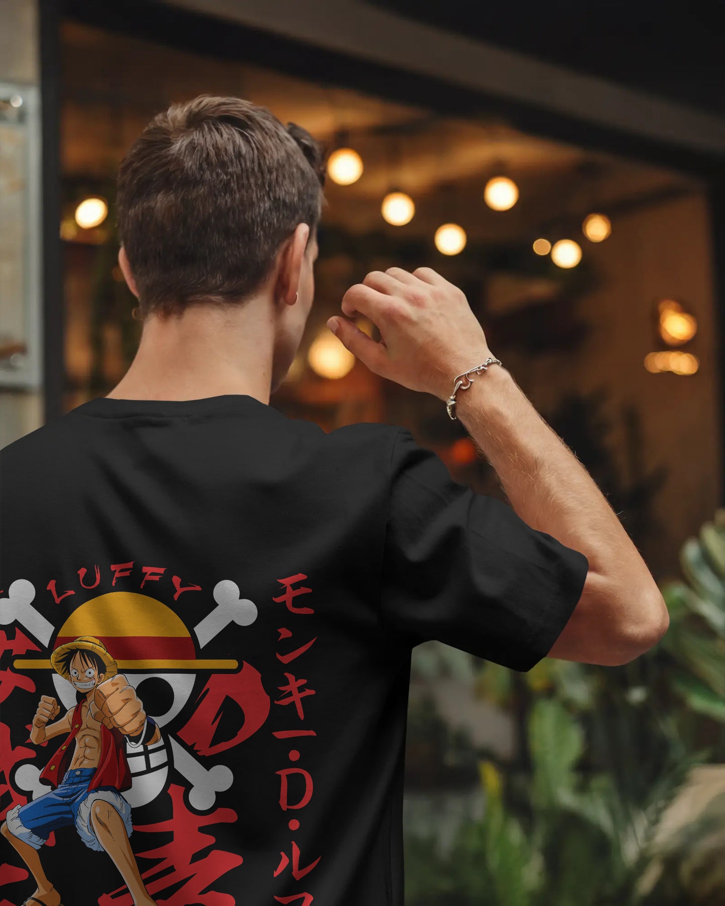MONKEY D LUFFY BLACK OVERSIZED T SHIRT