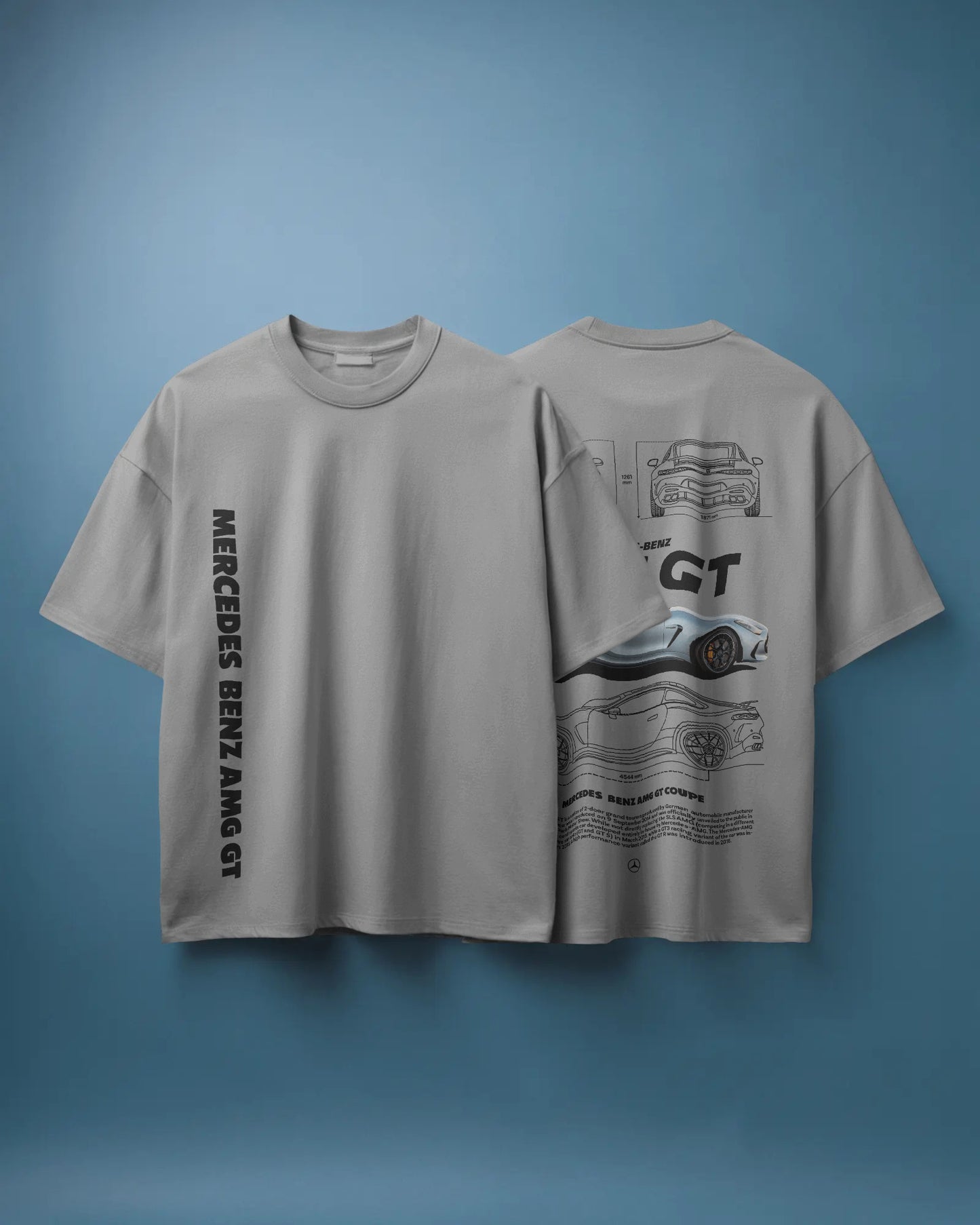 BENZ AMG GT GREY COLOUR OVERSIZED T SHIRT