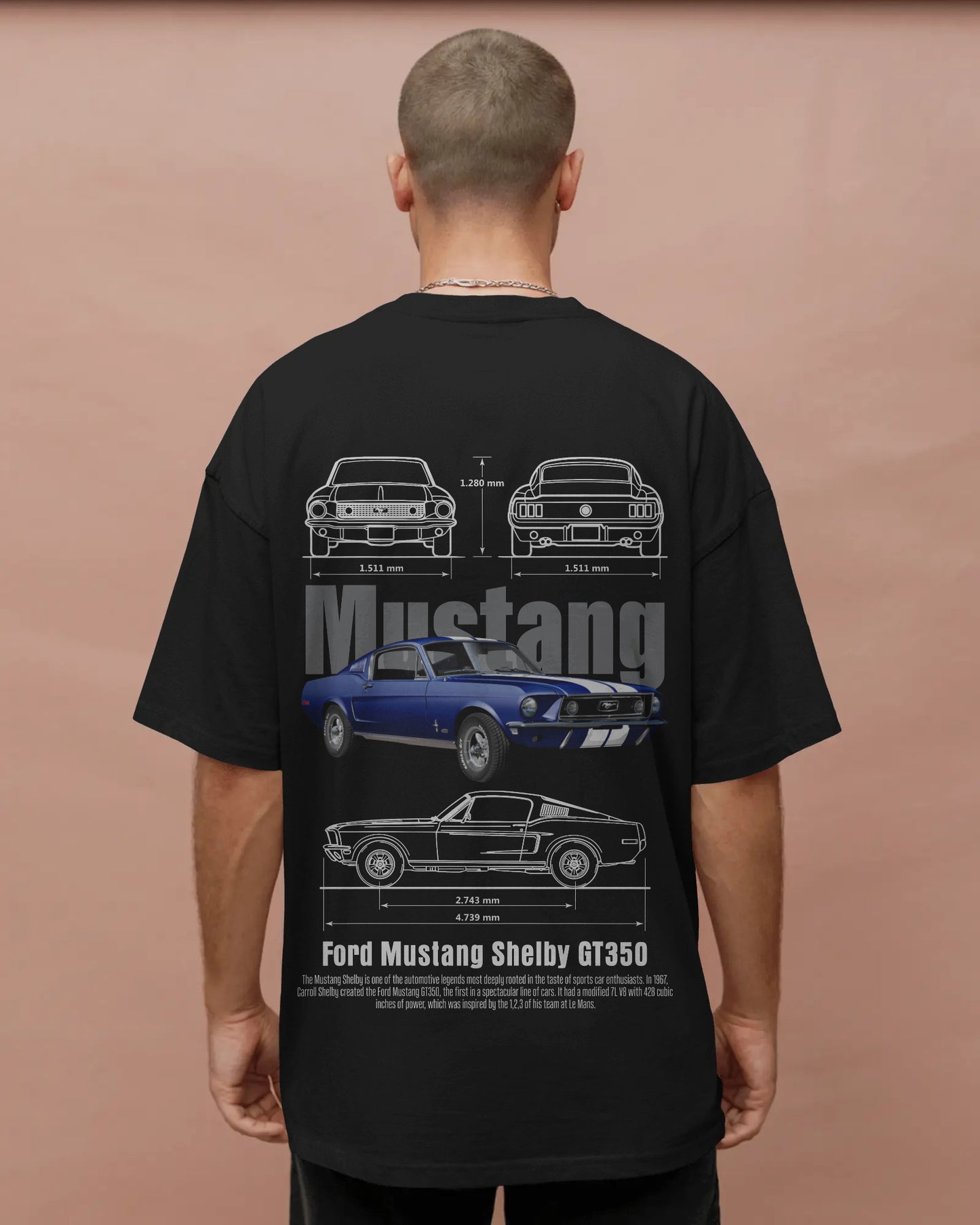 SHELBY GT350 BLACK OVER SIZED T SHIRT