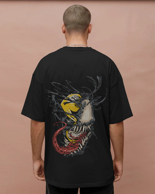 WOLVERINE X VENOM OVERSIZED BLACK T SHIRT