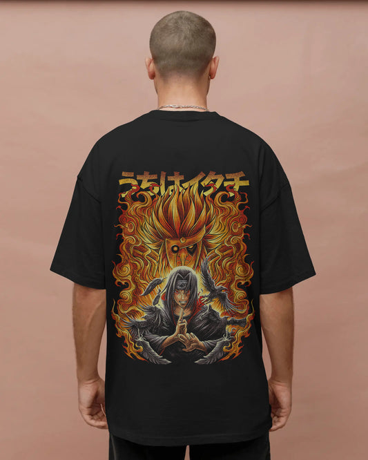 NARUTO KAKKASHI BLACK OVERSIZED T SHIRT