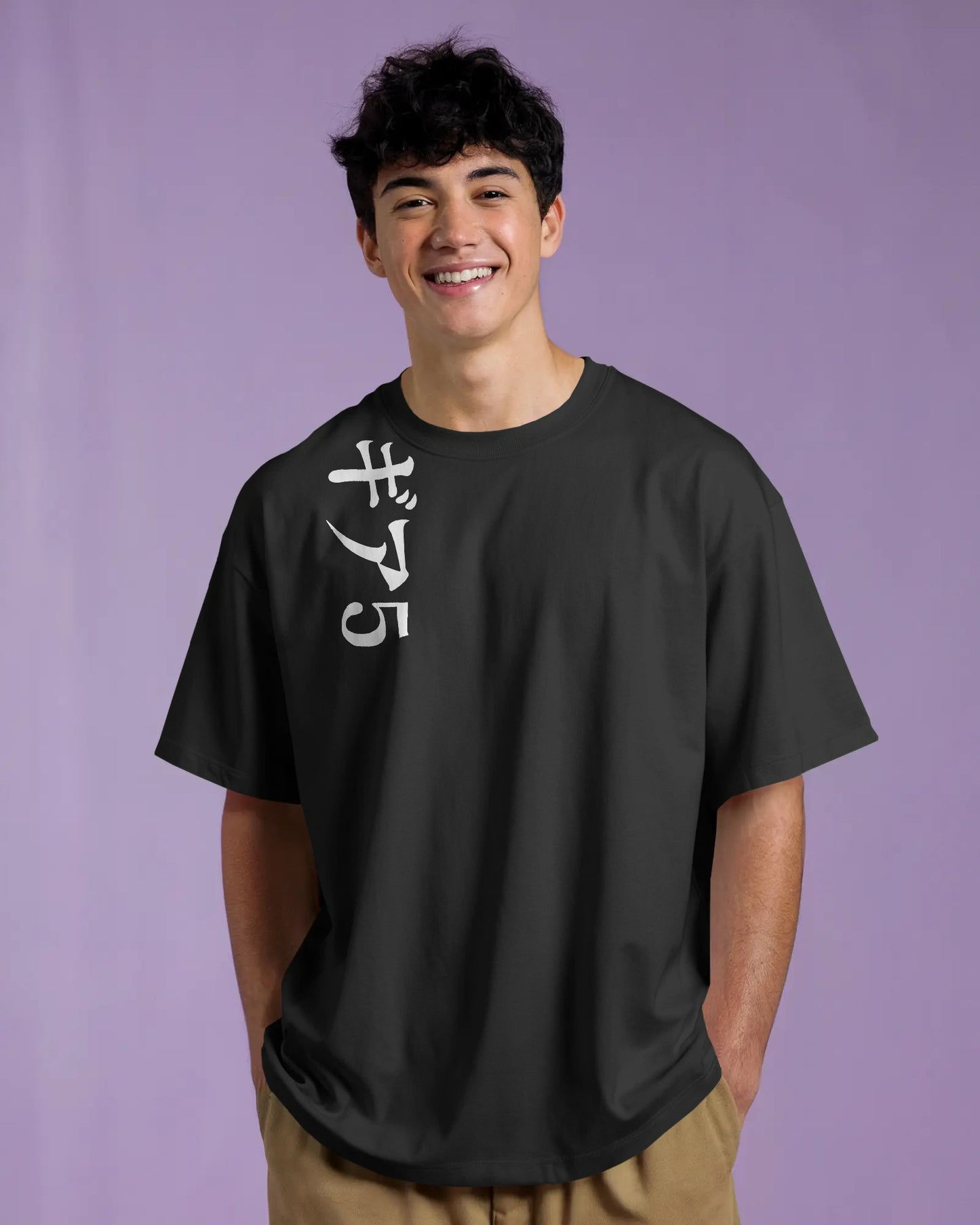 ONE PIECE LUFFY OVERSIZED BLACK T SHIRT