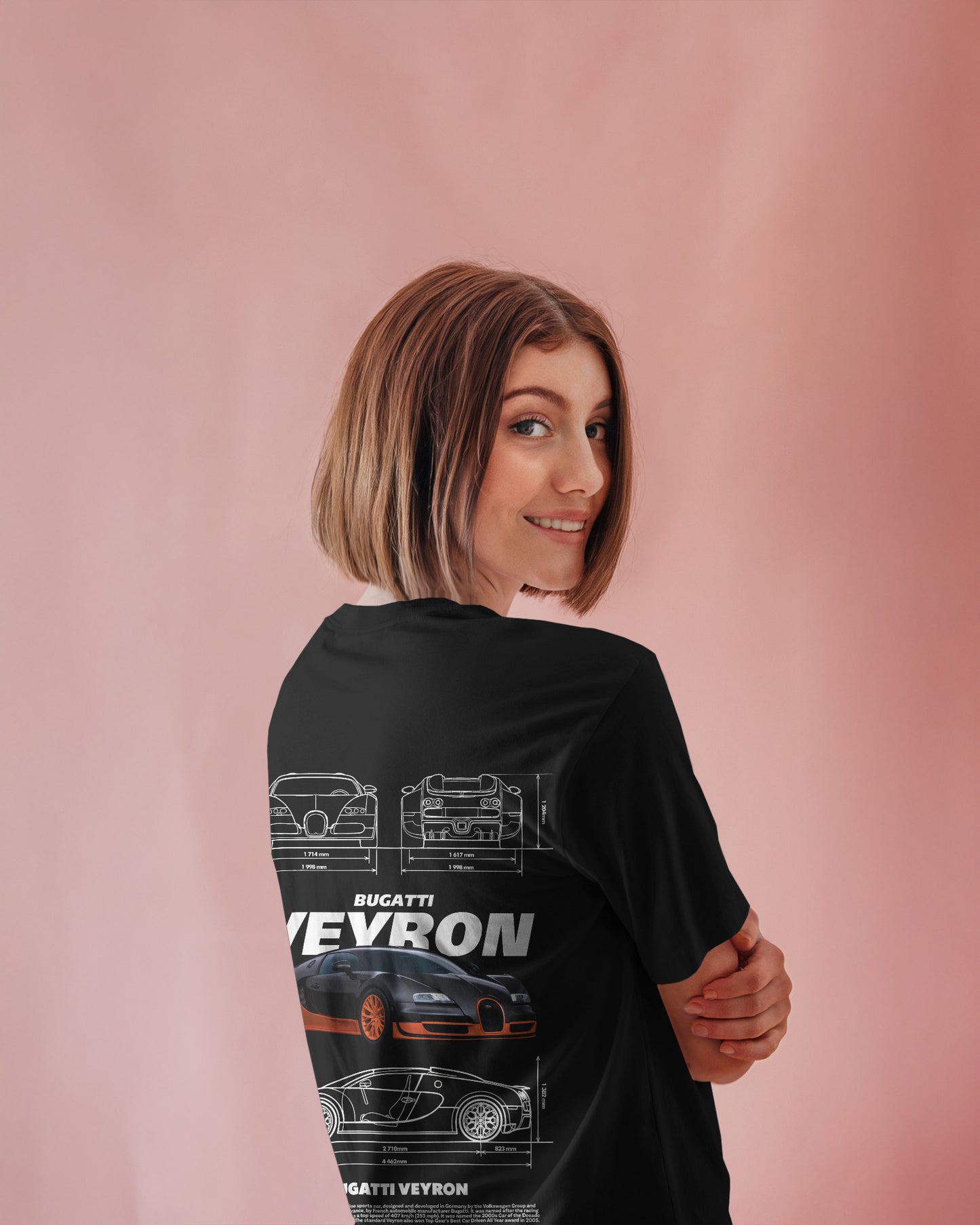BUGATTI VEYRON BLACK OVERSIZED T SHIRT