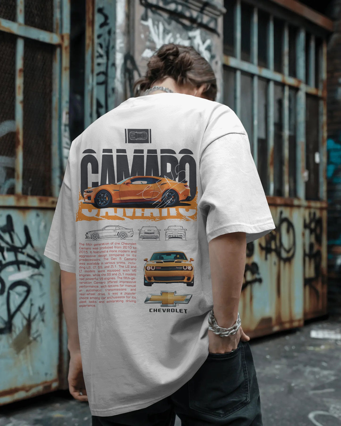 CAMERO OVERSIZED WHITE T SHIRT