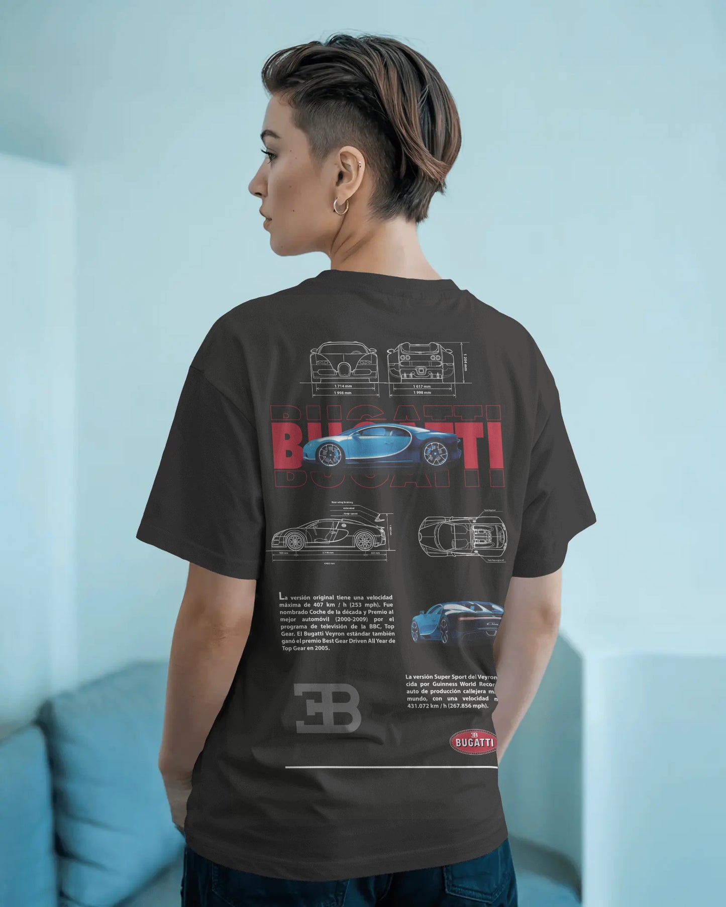 BUGATTI BLACK OVERSIZED T SHIRT
