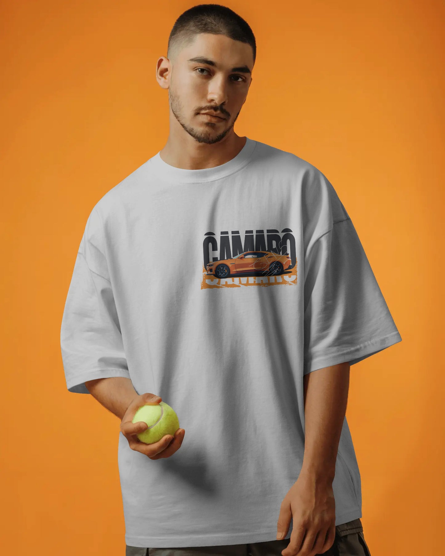 CAMERO OVERSIZED WHITE T SHIRT