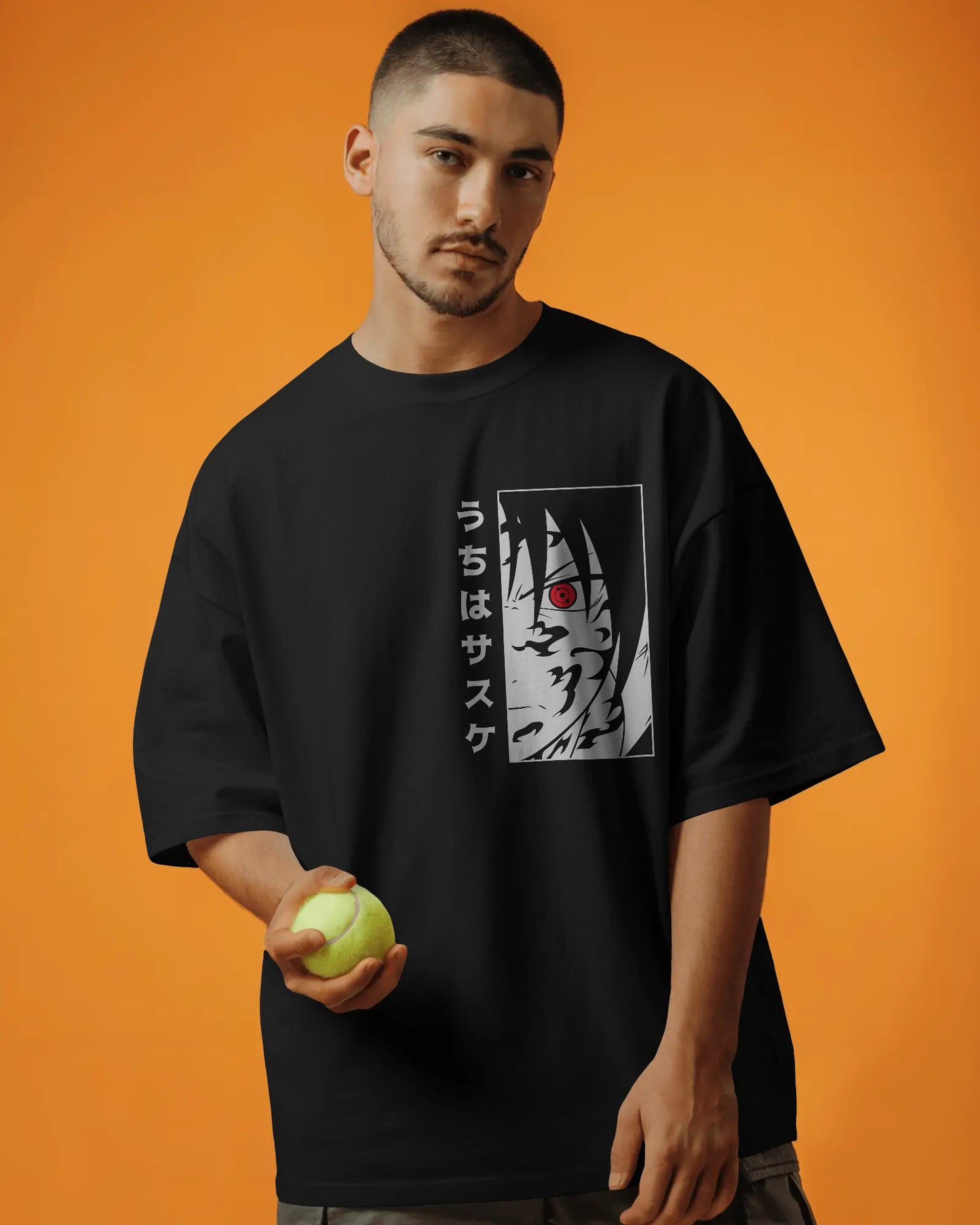 NARUTO BLACK OVERSIZED T SHIRT