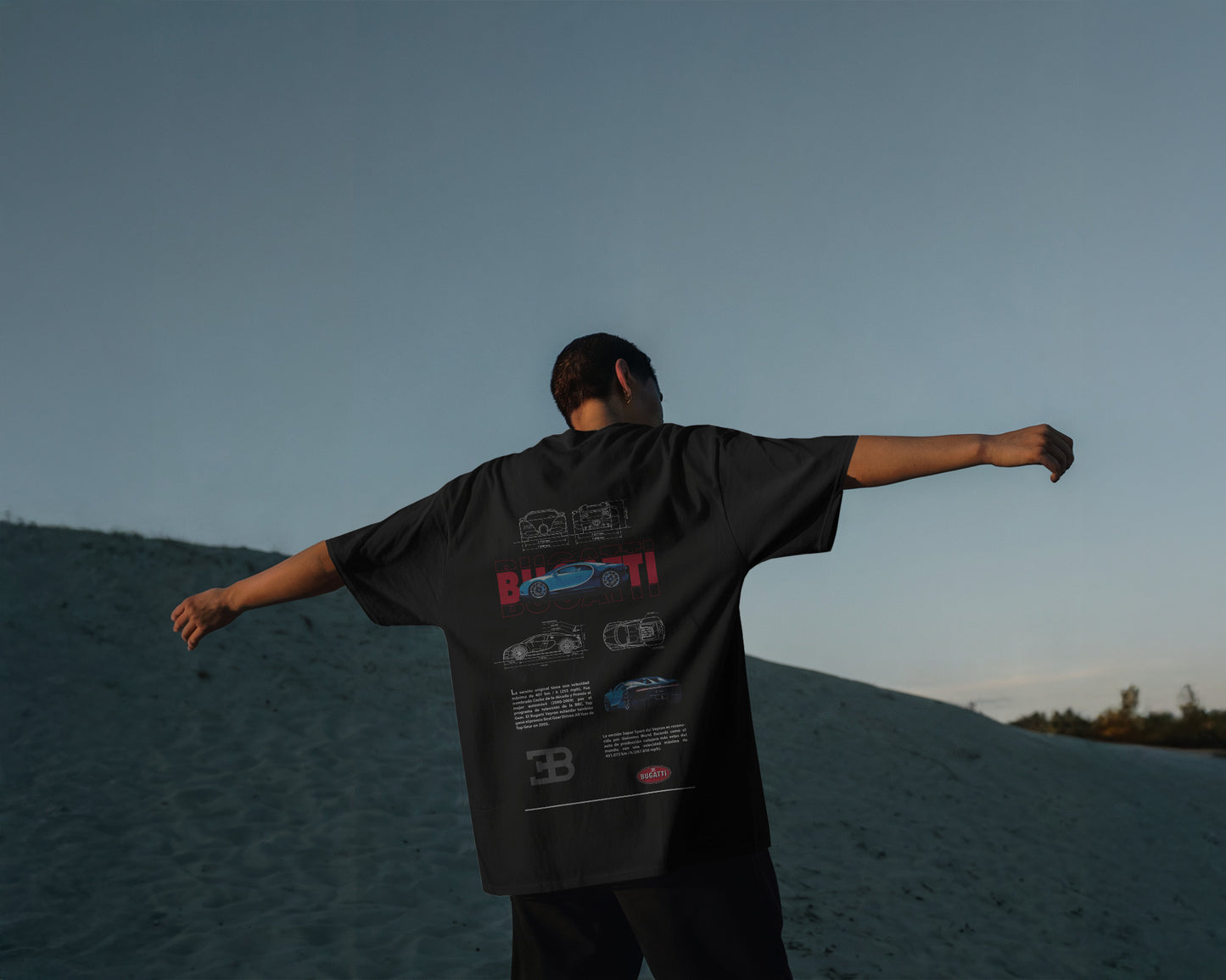 BUGATTI BLACK OVERSIZED T SHIRT