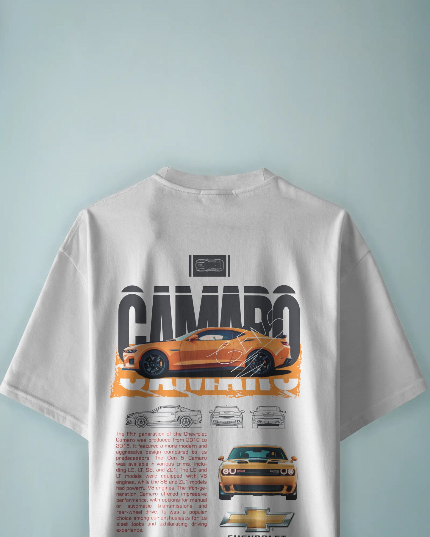 CAMERO OVERSIZED WHITE T SHIRT