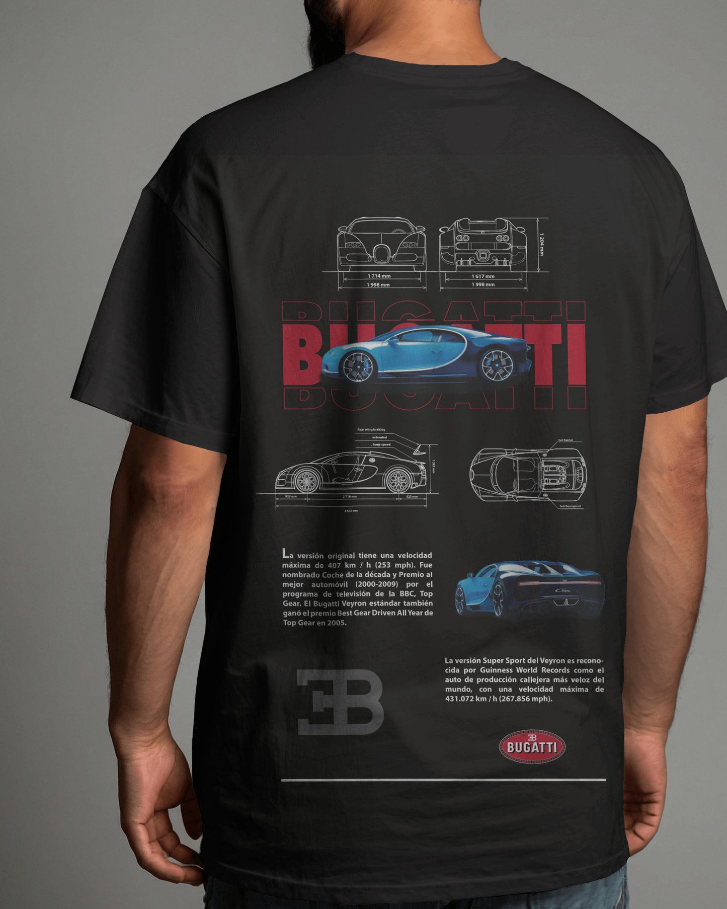 BUGATTI BLACK OVERSIZED T SHIRT