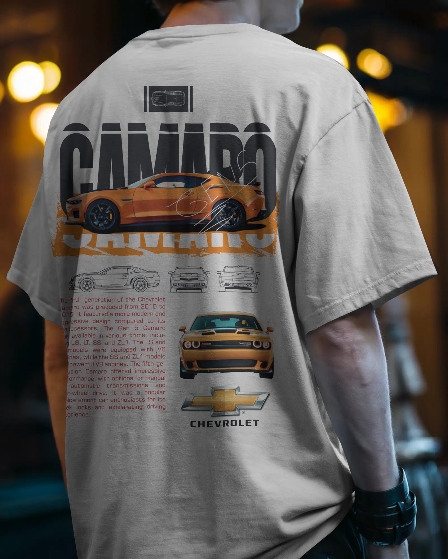 CAMERO OVERSIZED WHITE T SHIRT