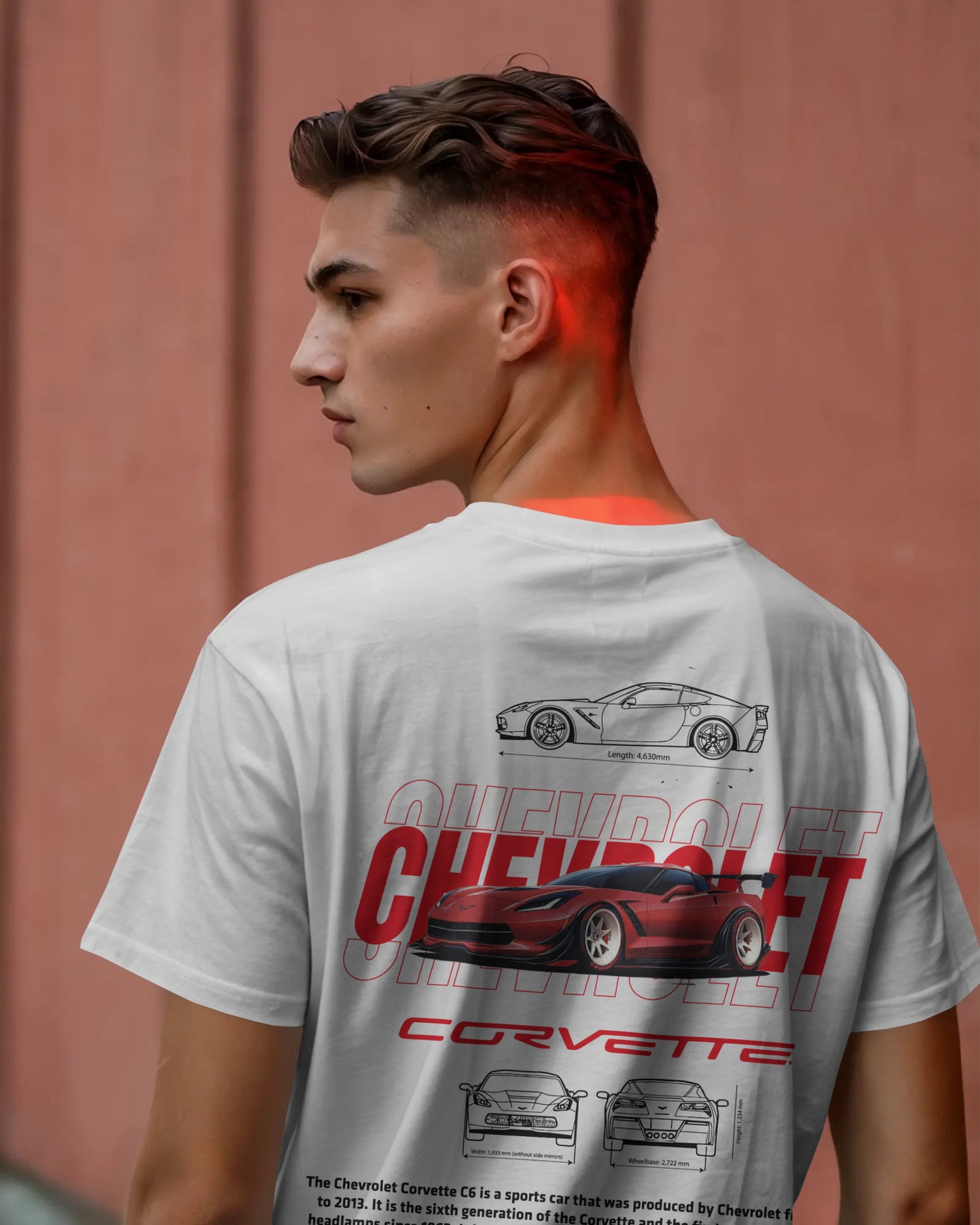 CORVETTE WHITE OVERSIZED T SHIRT