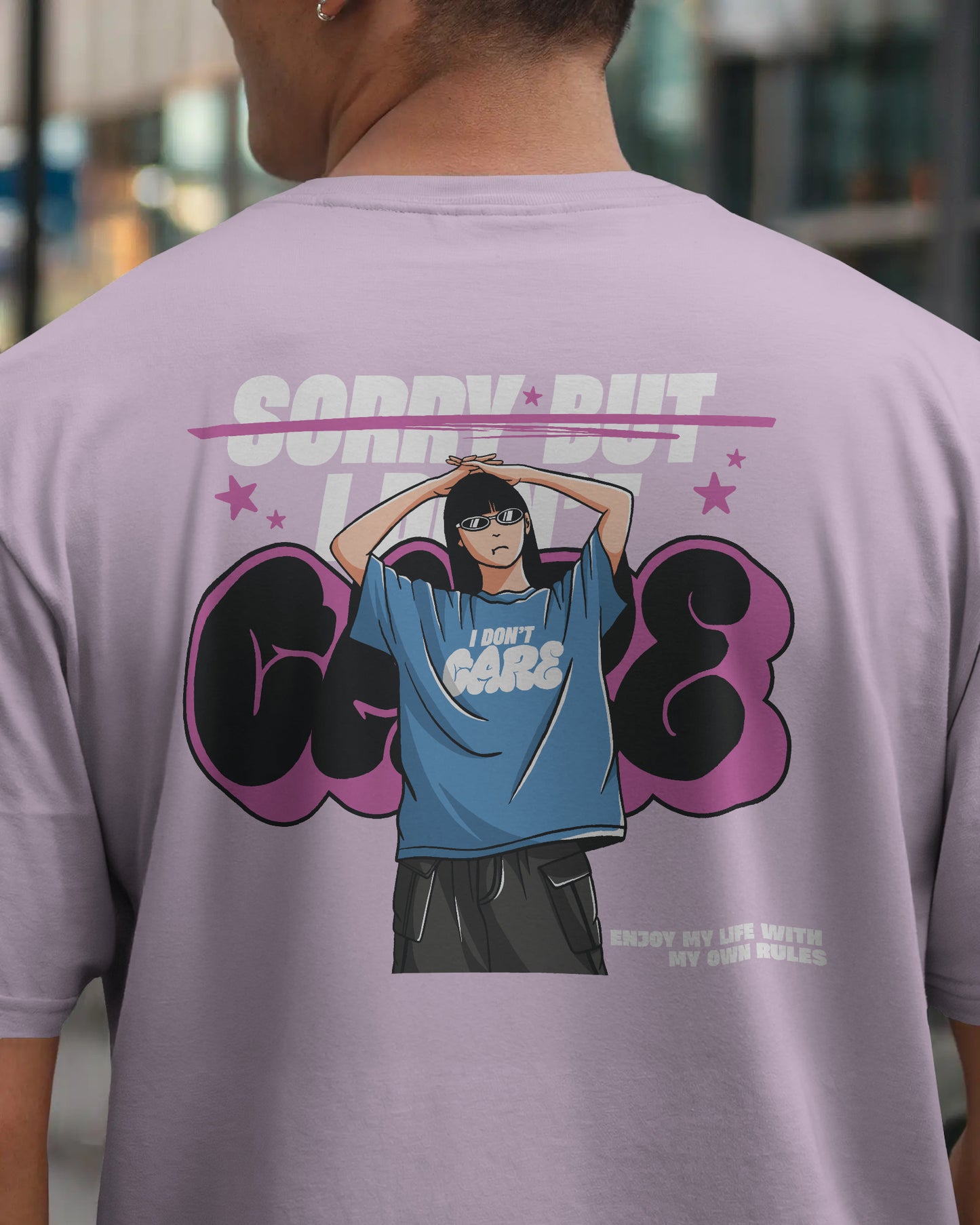 I DONT CARE OVERSIZED T SHIRT