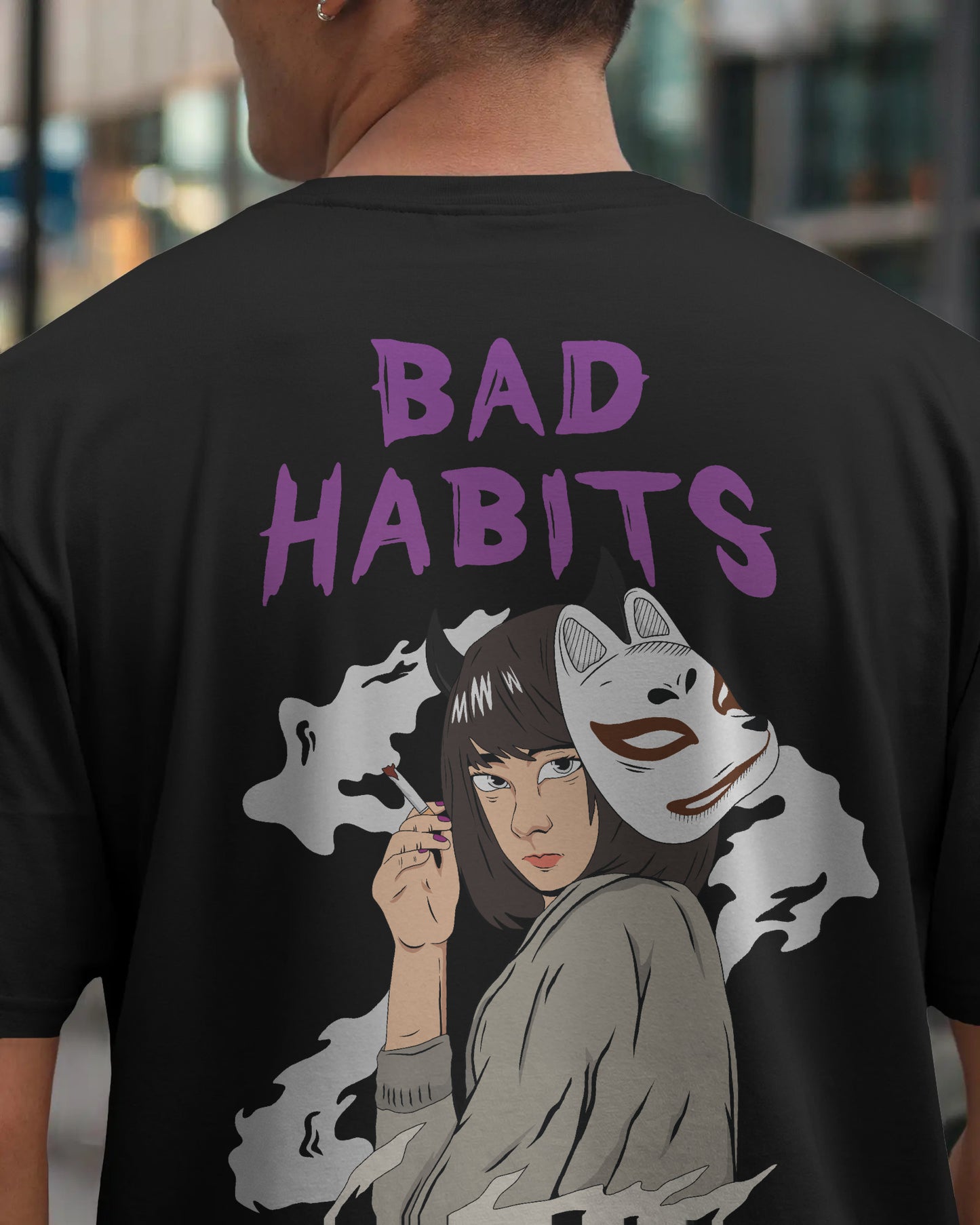 BAD HABITS MULTY COLOR OVERSIZED T SHIRT