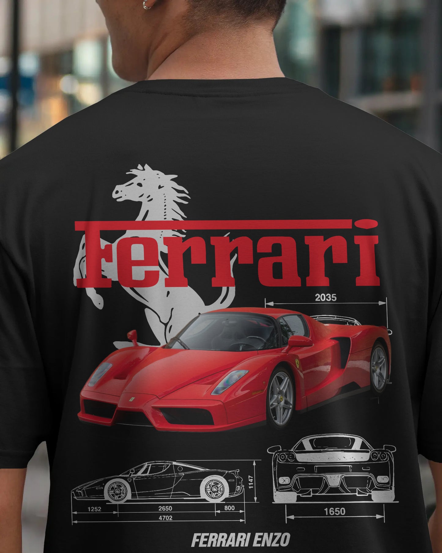 FERRARI BLACK OVERSIZED T SHIRT