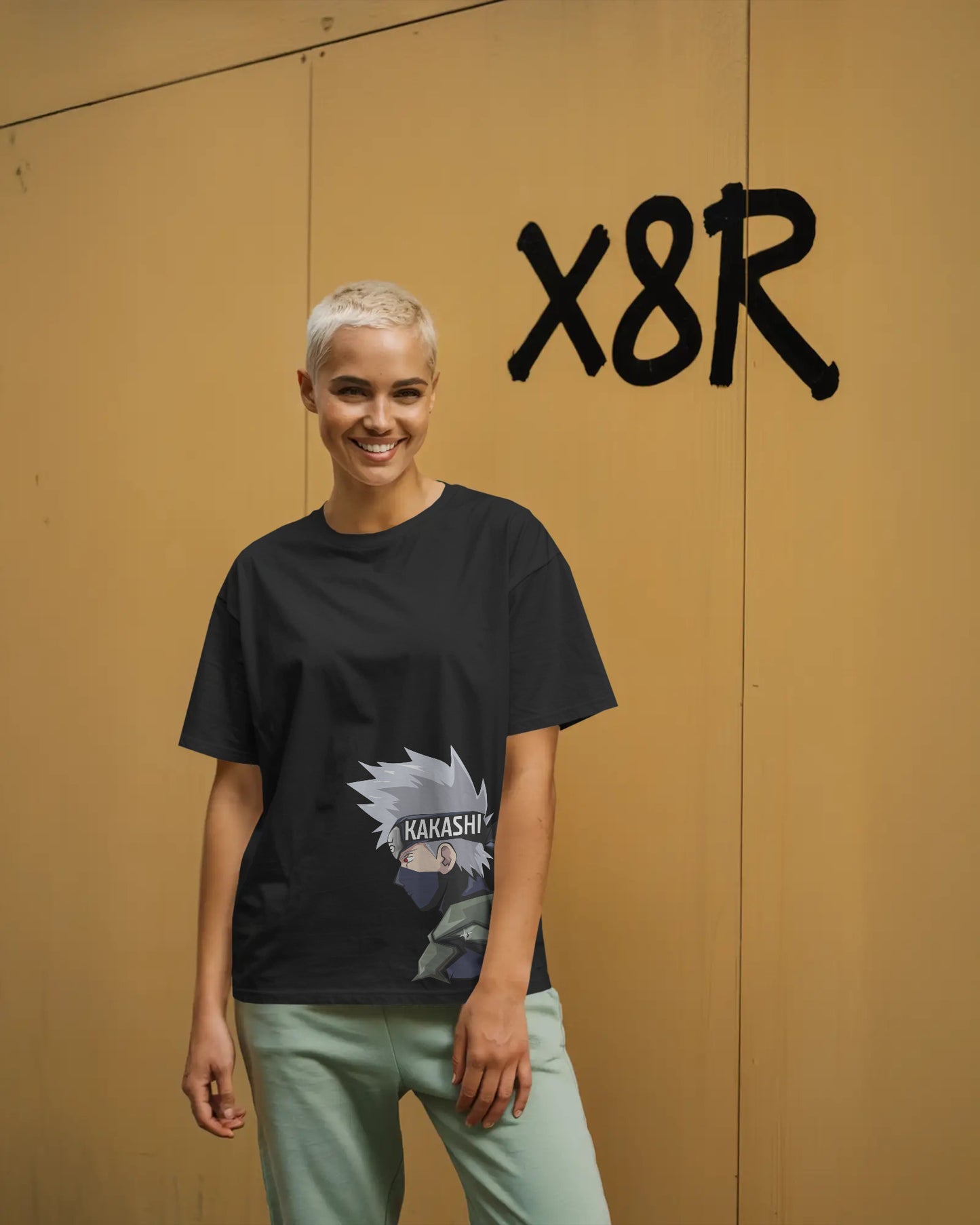NARUTO BLACK OVERSIZED T SHIRT