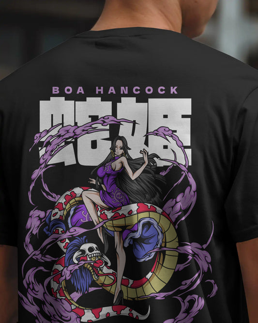 ONE PIECE BOA HANCOCK BLACK OVERSIZED T SHIRT