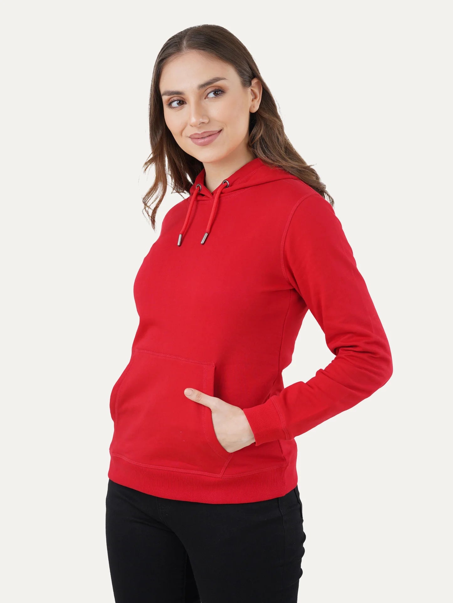 RED WOMEN COZY HOODIE