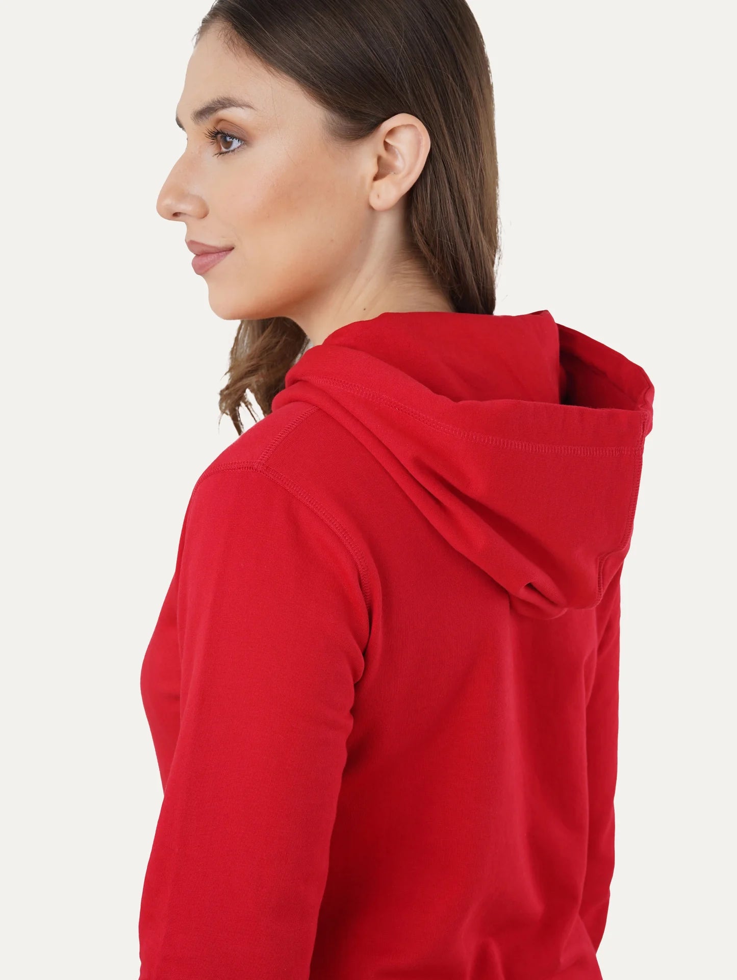 RED WOMEN COZY HOODIE