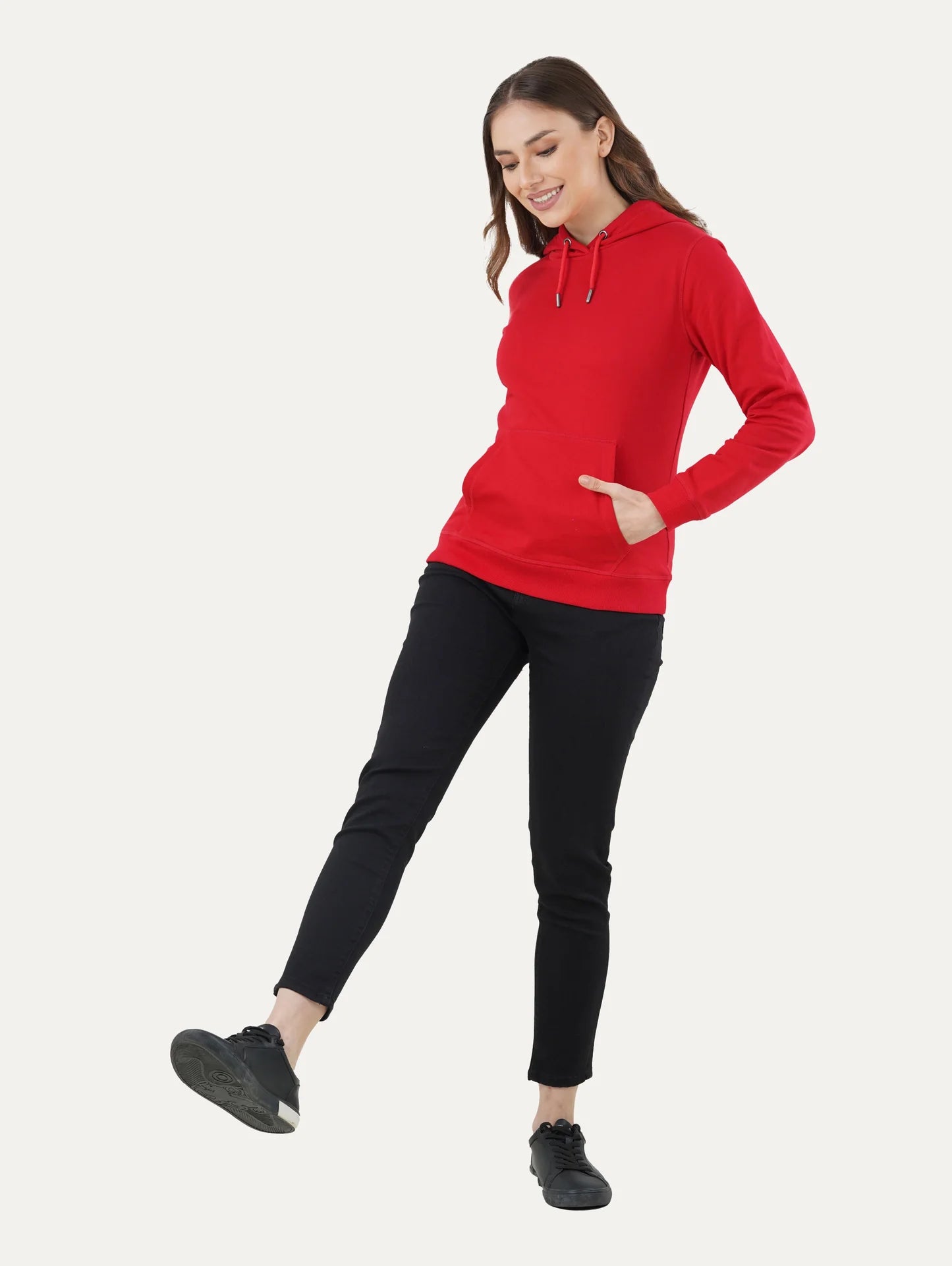 RED WOMEN COZY HOODIE