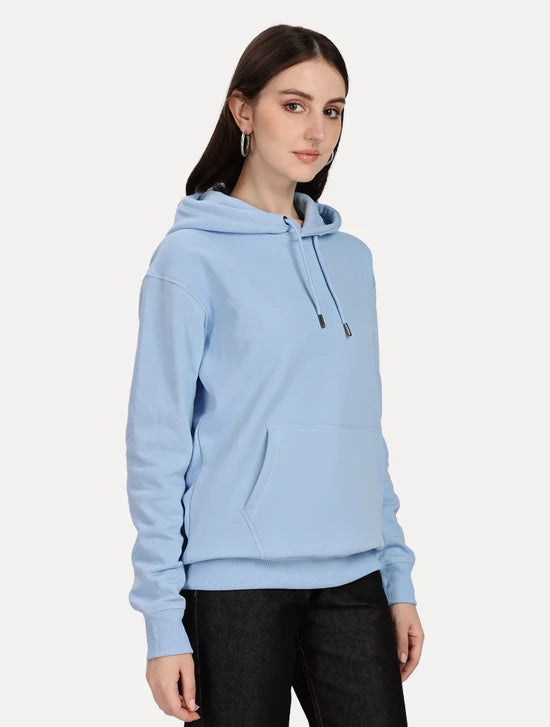 SKY BLUE WOMEN TRESOFT OVERSIZED HOODIE