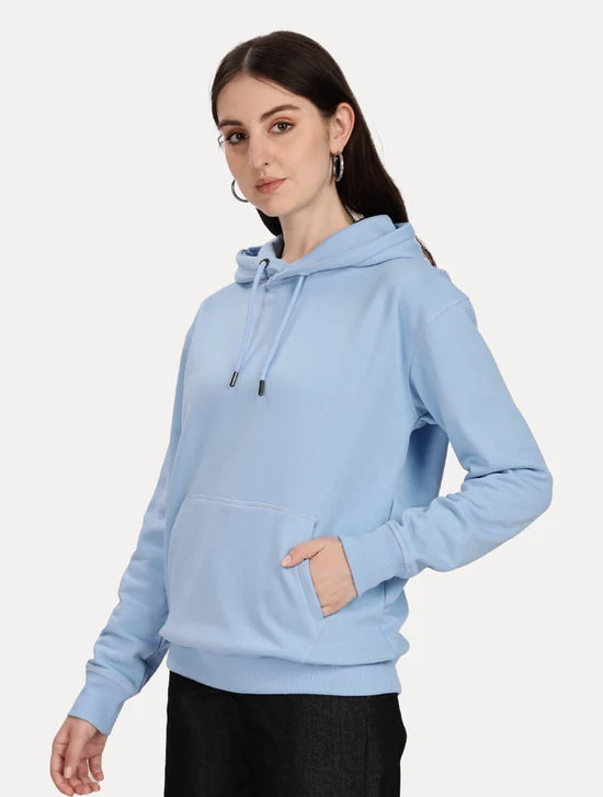 SKY BLUE WOMEN TRESOFT OVERSIZED HOODIE