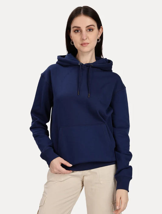 NAVY BLUE WOMEN TRESOFT OVERSIZED HOODIE