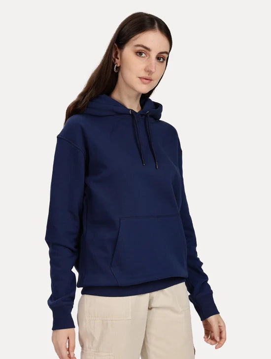 NAVY BLUE WOMEN TRESOFT OVERSIZED HOODIE