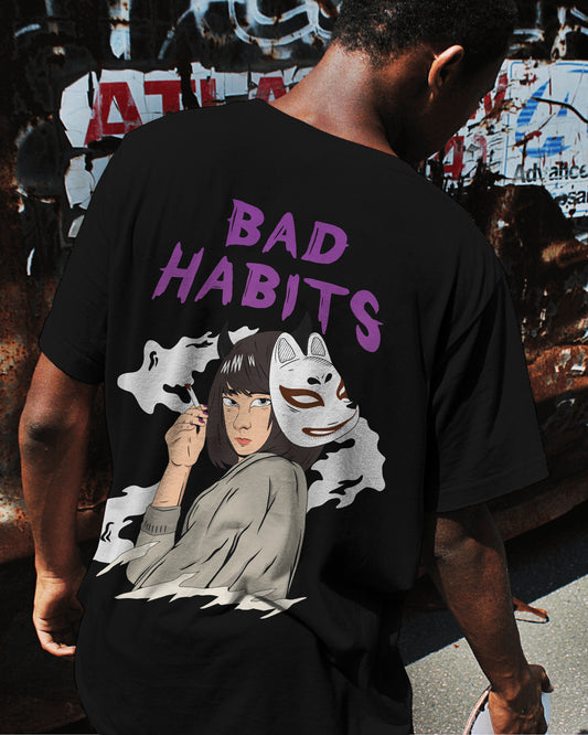 BAD HABITS MULTY COLOR OVERSIZED T SHIRT