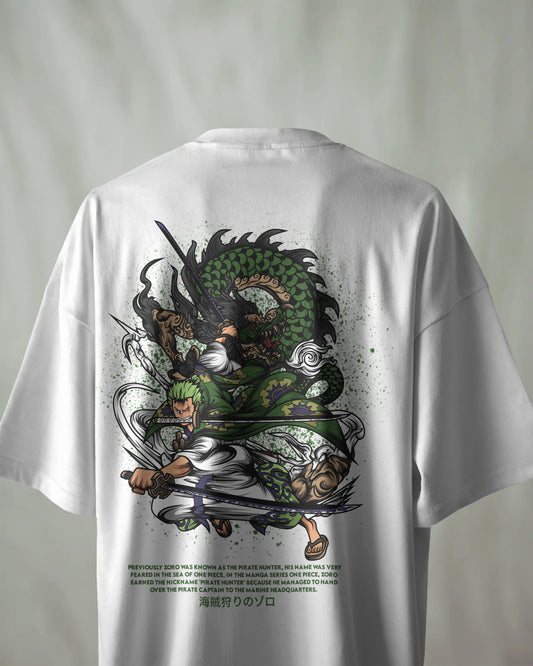 ONE PIECE ZORO BLACK OVERSIZED T SHIRT