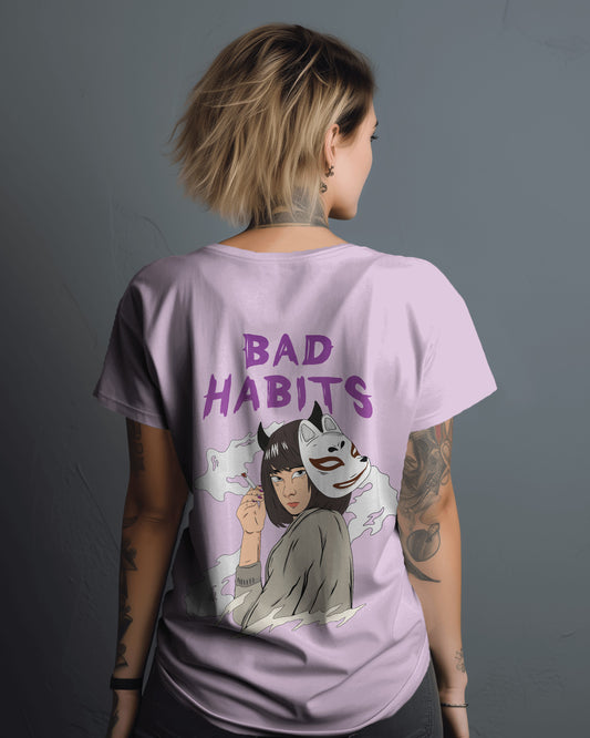 BAD HABITS MULTY COLOR OVERSIZED T SHIRT