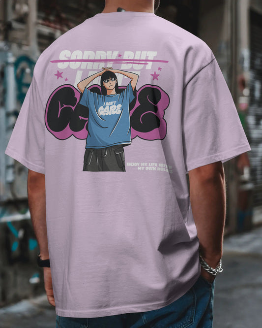 I DONT CARE OVERSIZED T SHIRT